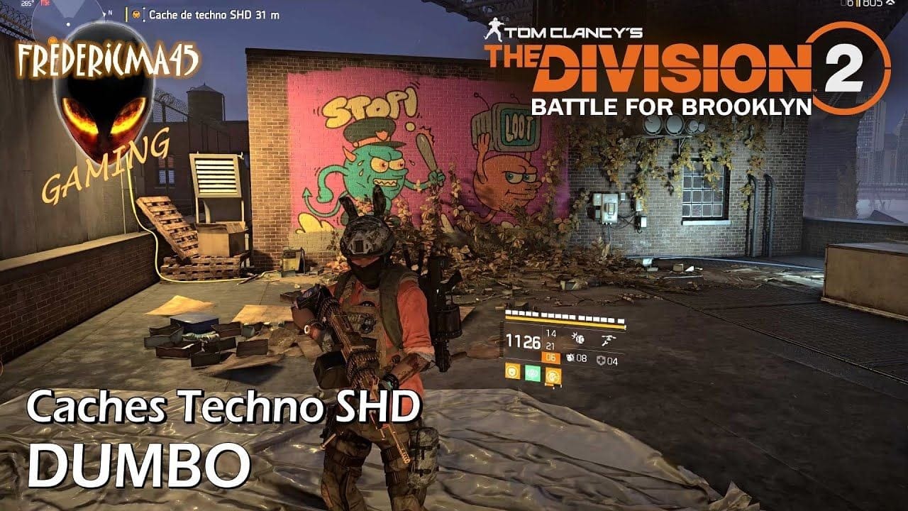 The Division 2 : Caches Techno SHD DUMBO 5/5 Localisation / DLC Battle for Brooklyn