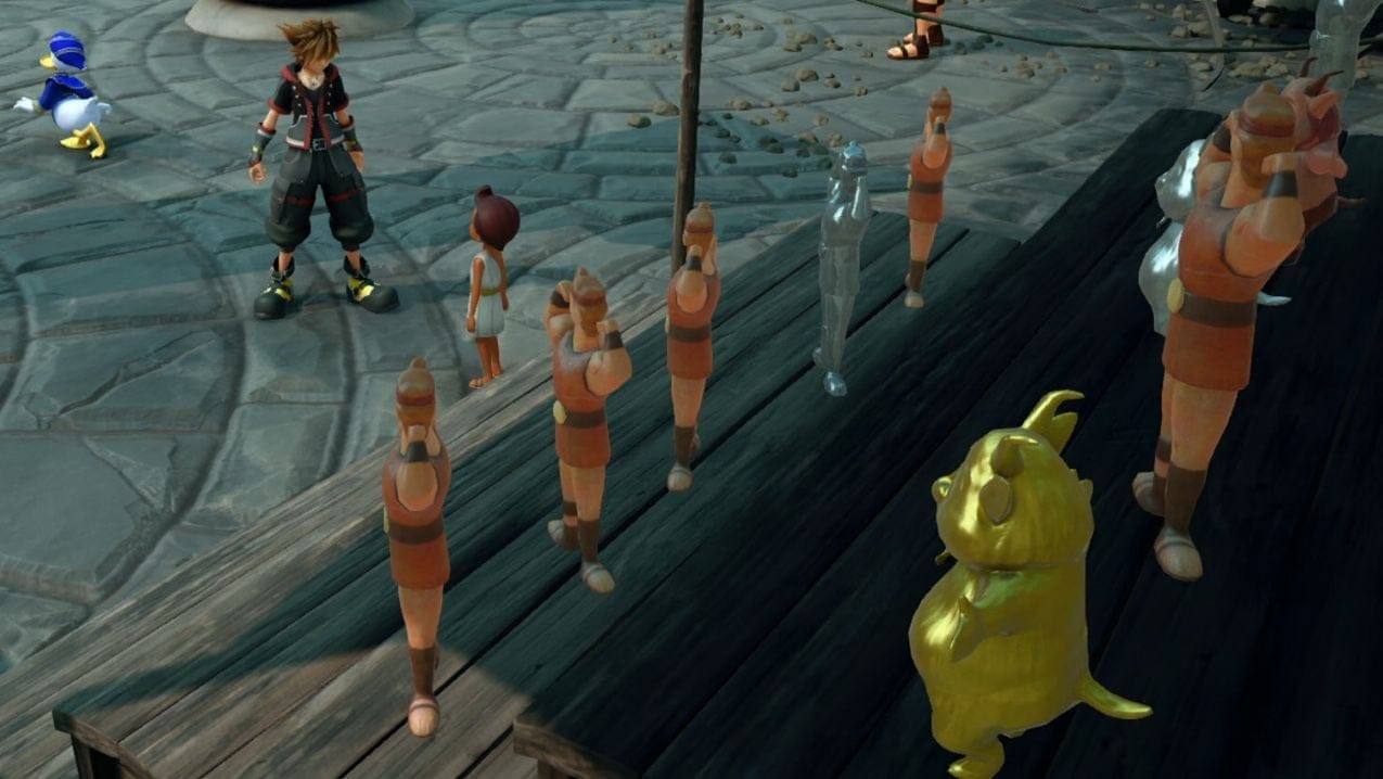 Figurines dorées d'Hercule