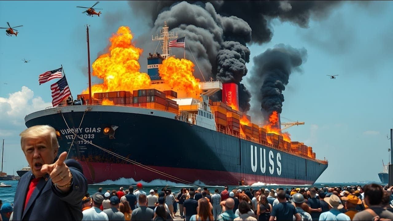 1 Minute ago! Russian K-52 helicopters brutally blew up 2 US cargo ships full of ammunition