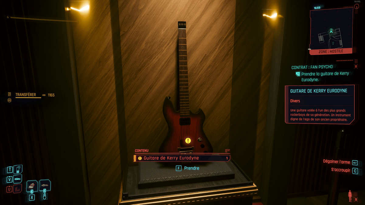 Fan Psycho CP2077 : Comment récupérer le pantalon de Johnny Silverhand et la guitare de Kerry Eurodyne ?