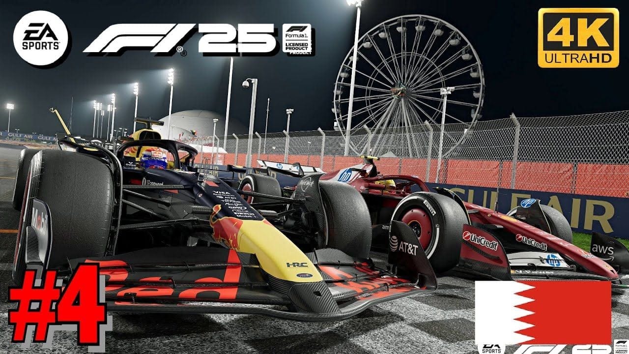 F1 25 Mode Carrière - GRAND PRIX DE BAHREÏN - HAMILTON FERRARI 4K Ultra 60fps