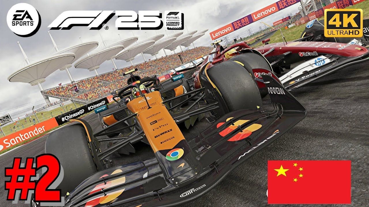 F1 25 Mode Carrière - GRAND PRIX DE CHINE / SHANGAÏ - HAMILTON FERRARI 4K Ultra 60fps