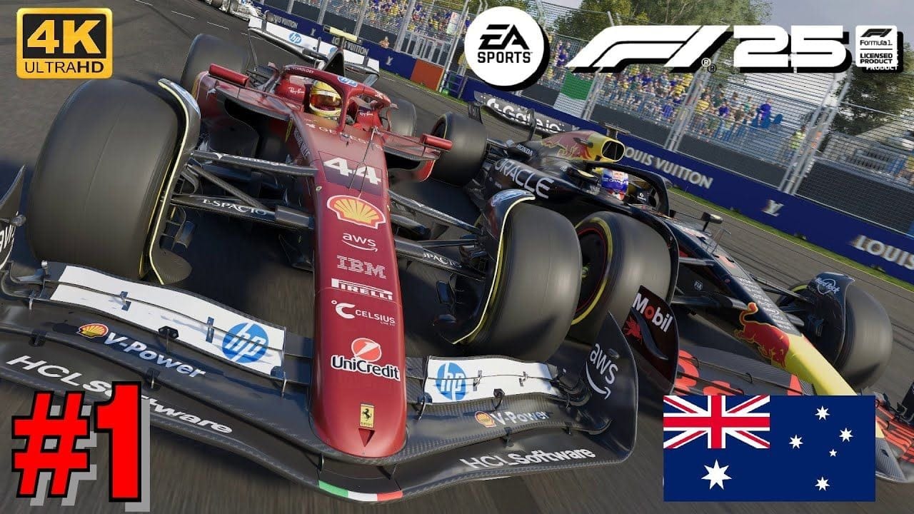 F1 25 Mode Carrière - HAMILTON CHEZ FERRARI - DÉCOUVERTE GRAND PRIX D'AUSTRALIE 4K Ultra 60fps