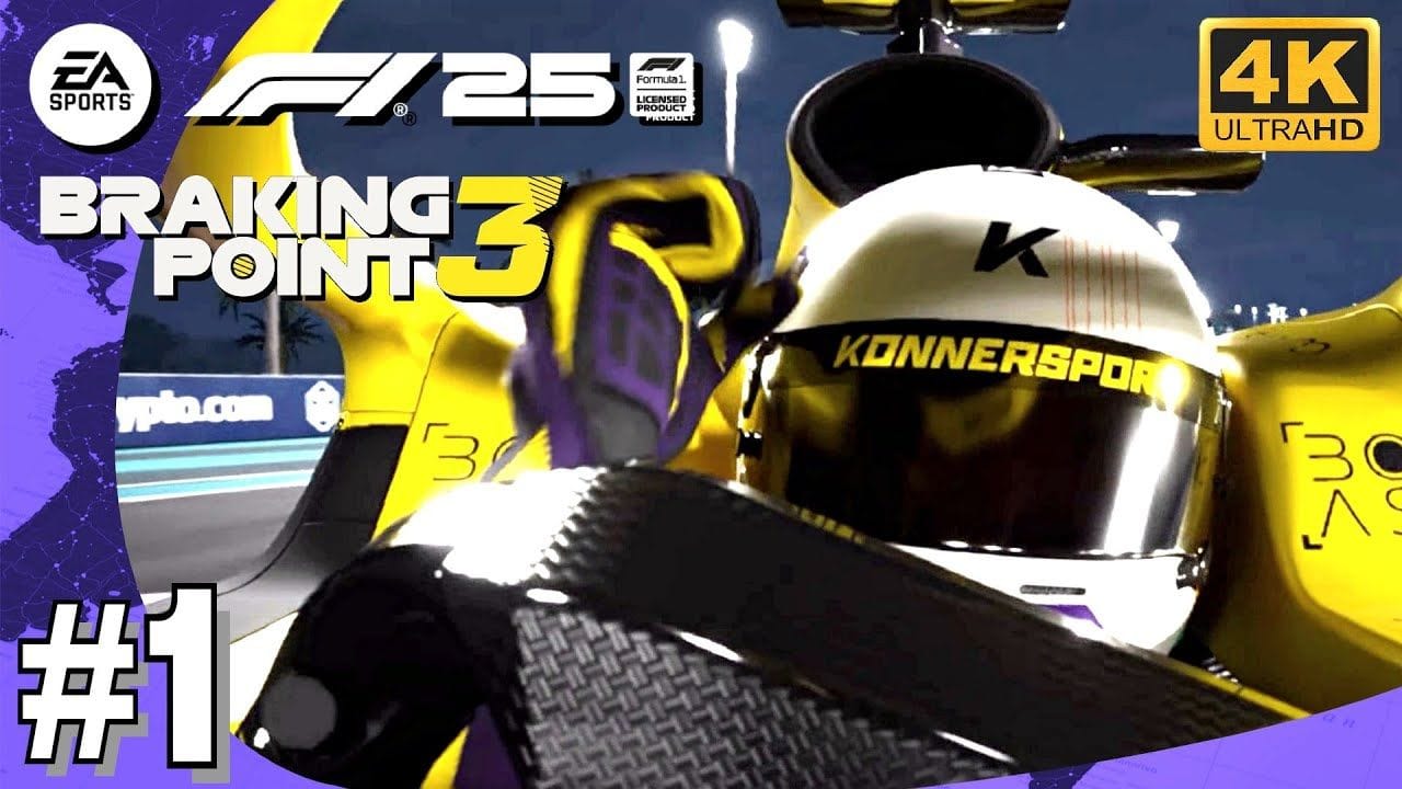 F1 25 POINT DE RUPTURE 3 - DÉCOUVERTE Prologue & CHAPITRE 1 & 2 - BRAKING POINT 3 4K Ultra 60fps