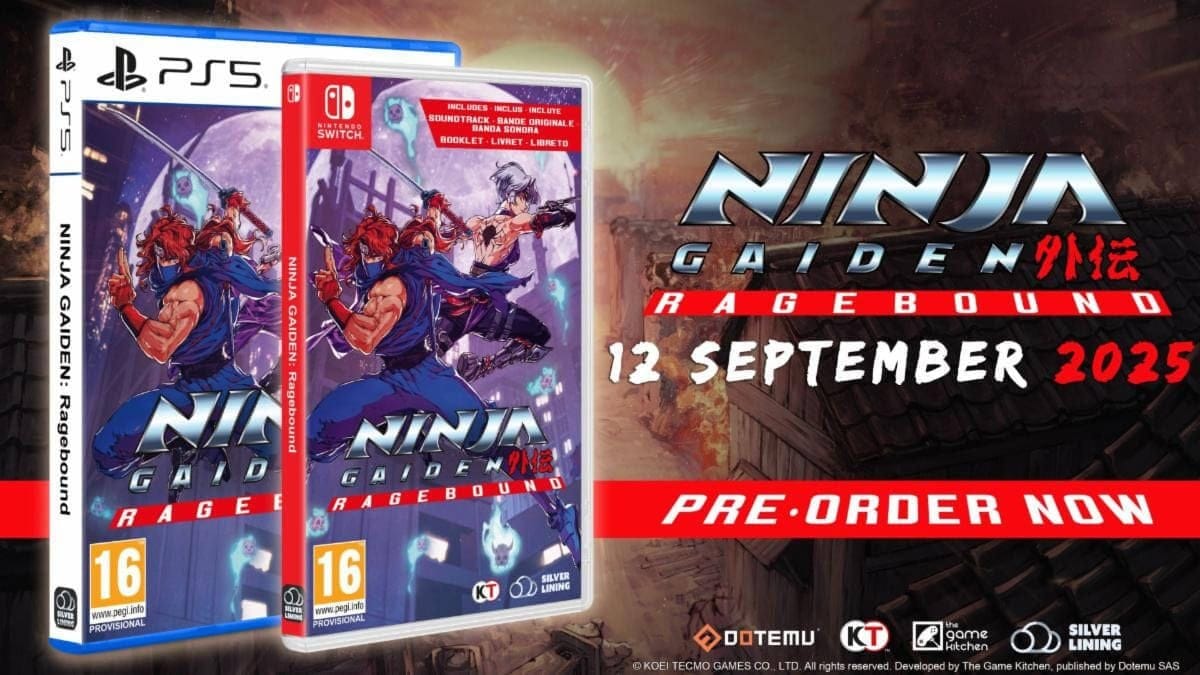 GEEKNPLAY - Ninja Gaiden : Ragebound - En édition physique dès le 12 septembre 2025 sur PS5 et Switch, avec une édition collector épique !