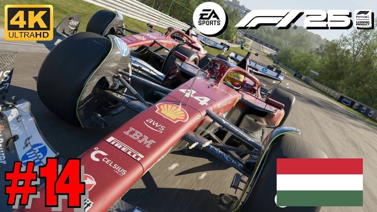 F1 25 Mode Carrière - GRAND PRIX DE HONGRIE - HAMILTON FERRARI 4K Ultra 60fps