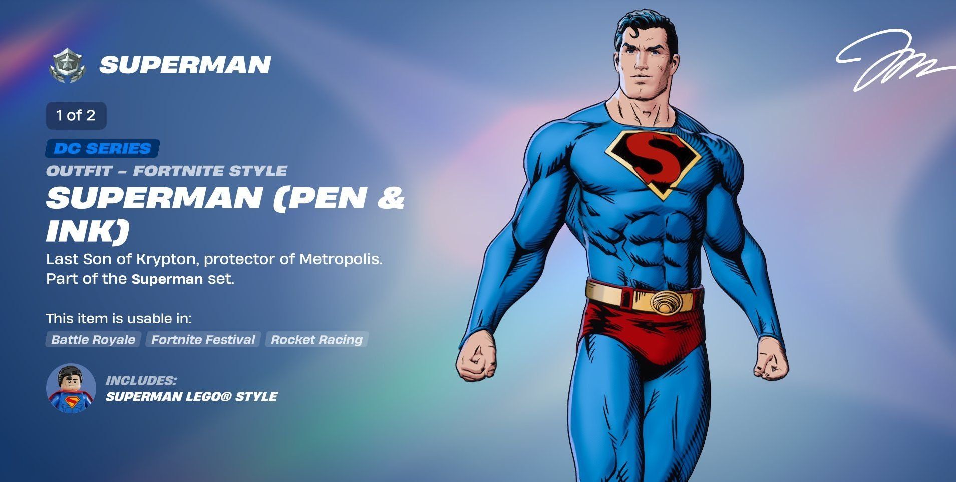 Superman a droit à une incarnation classique en dessin animé dans Fortnite