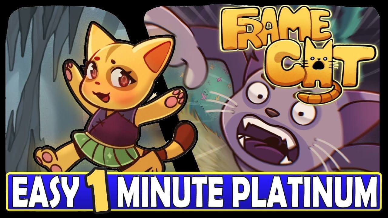 Easy 1 Minute Platinum Game PS4, PS5 - Frame Cat Quick Trophy Guide
