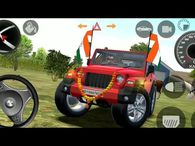 Red ♥️ 4x4 Thar Game Play Video Indian Cars Simulator 3D Game Play