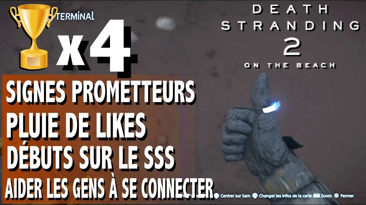 SIGNES PROMETTEURS - AIDER LES GENS À SE CONNECTER - DÉBUTS SUR LE SSS - PLUIE - DEATH STRANDING 2