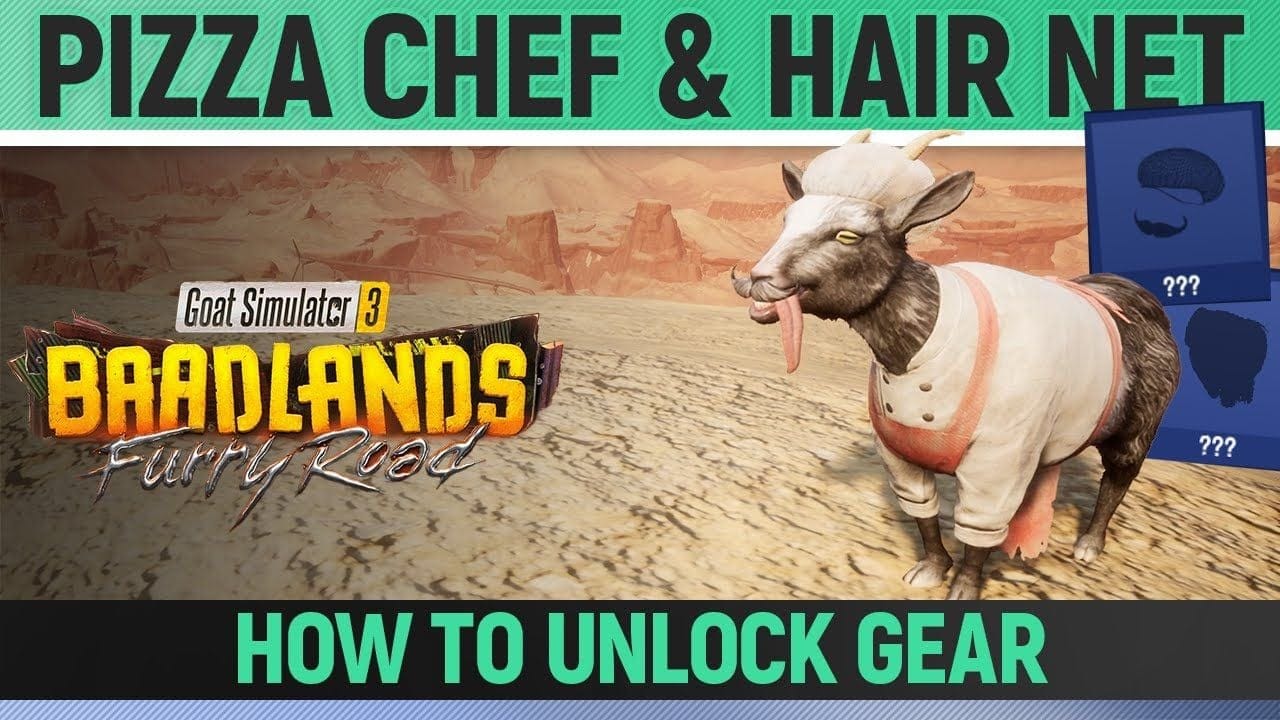 Goat Simulator 3: Baadlands Furry Road - Pizza Chef Clothing & Hair Net - Goat Gear Location