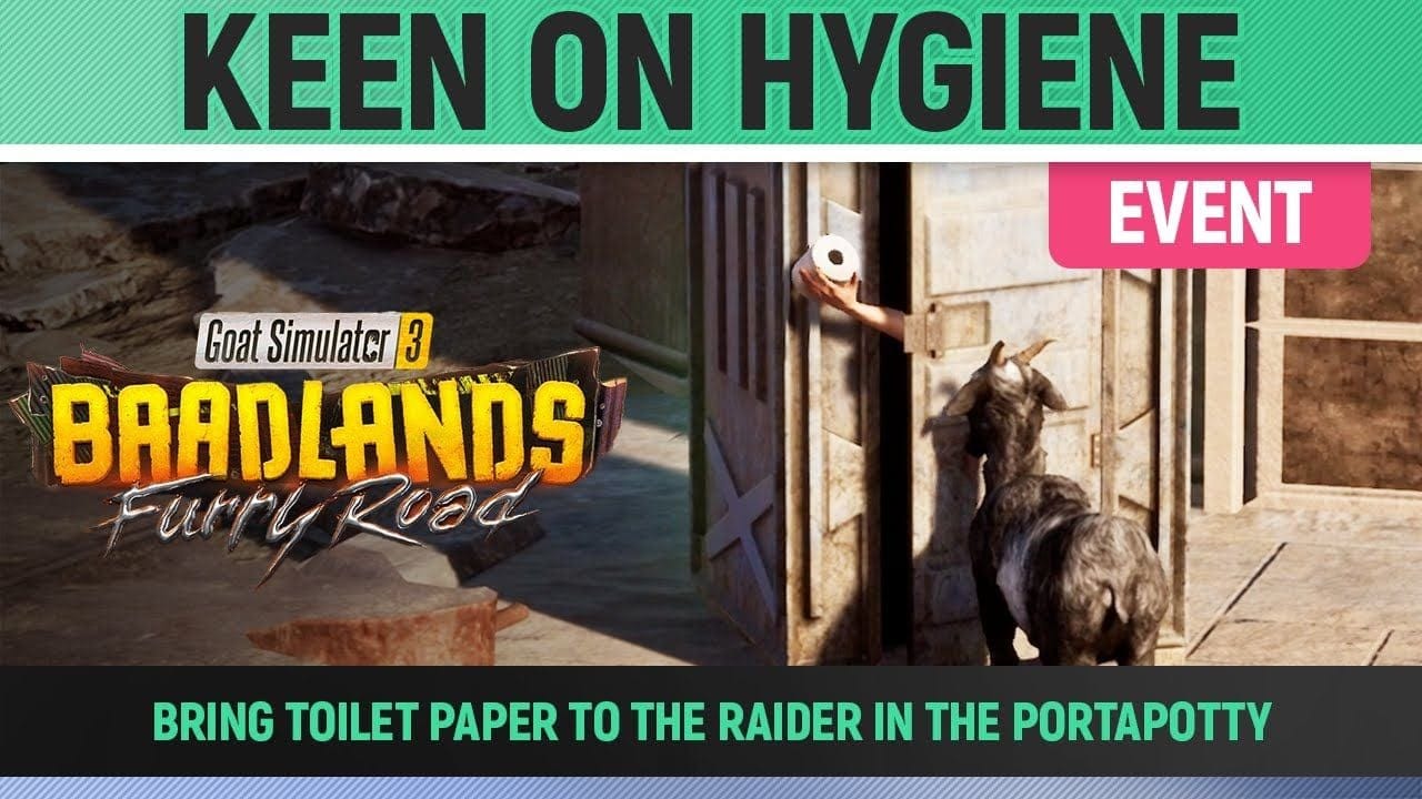 Goat Simulator 3: Baadlands Furry Road - Event - Keen on Hygiene - Toilet Paper Location
