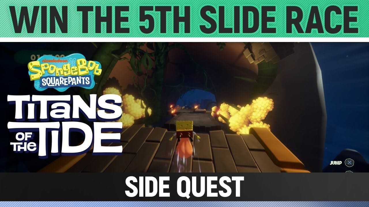 Spongebob: Titans of the Tide - Win The 5th Slide Race - Side Quest