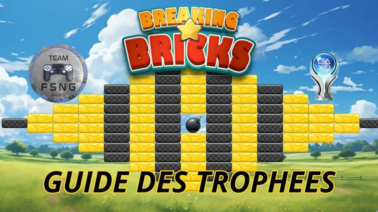 BREAKING BRICKS guide trophée trophy guide CROSSBUY CROSSSAVE AUTOPOP MULTIREGION