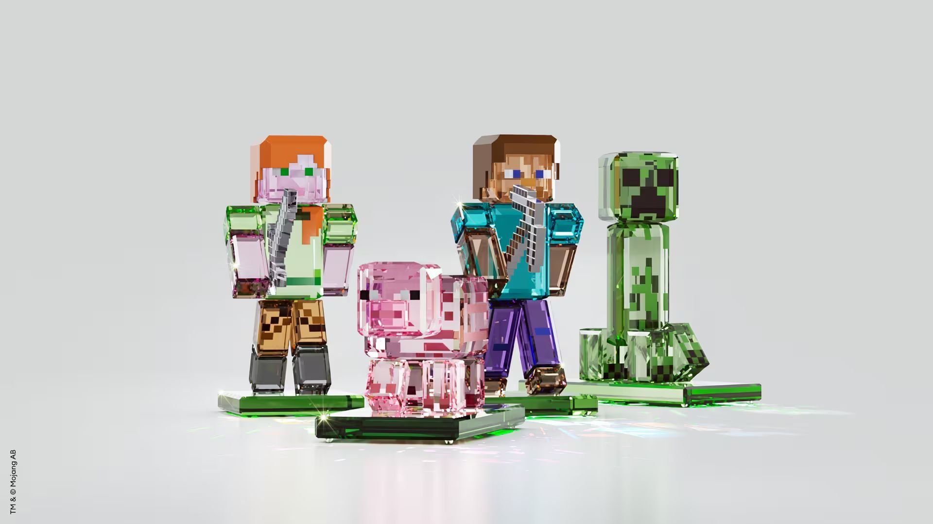 Swarovski a lancé une collection de figurines Minecraft très exclusives