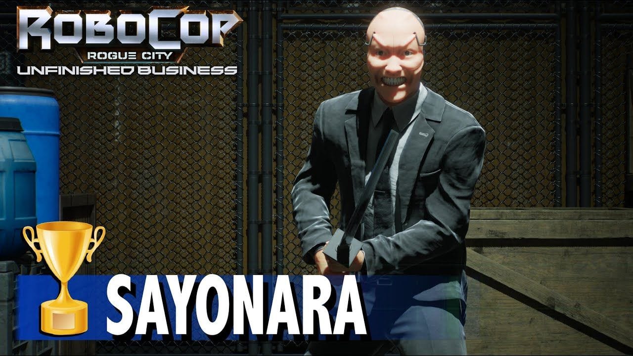 SAYONARA Éliminez un prototype d'Otomo à l'aide d'un katana - ROBOCOP ROGUE CITY UNFINISHED BUSINESS