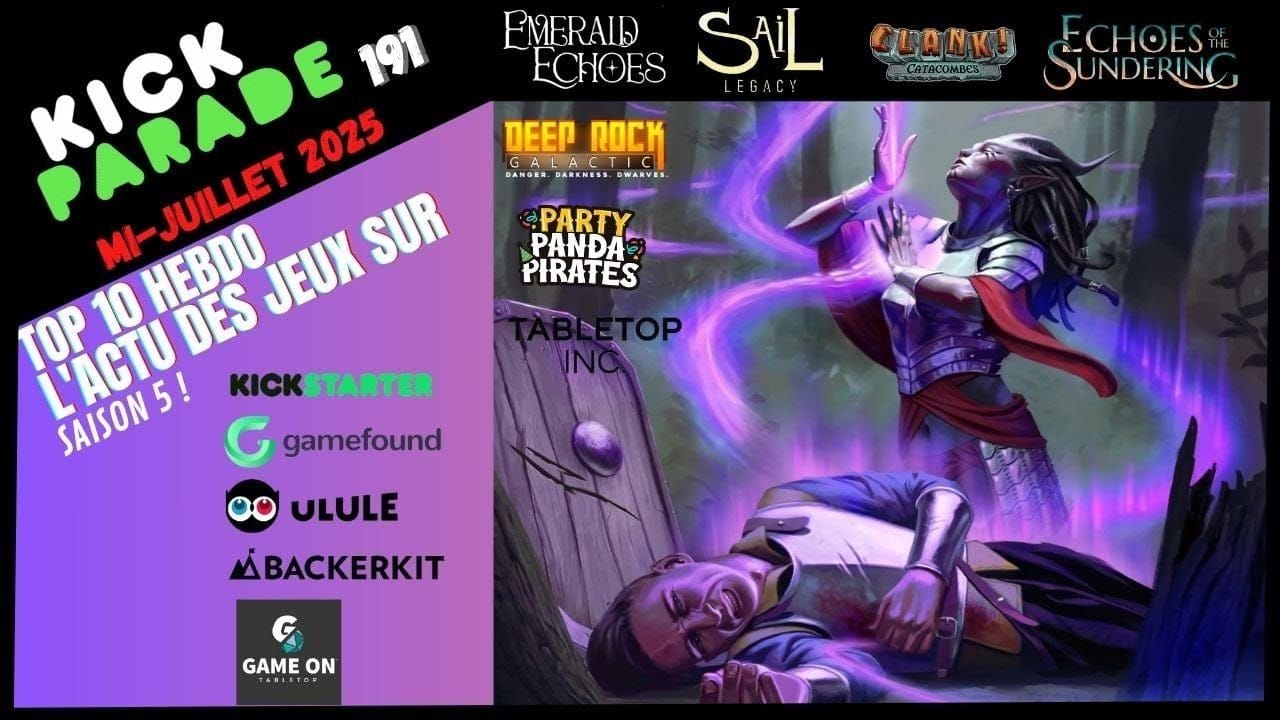 SAISON 5 ! TOP 5  et L'actu hebdo des jeux sur Kickstarter, Gamefound, Ulule...#191