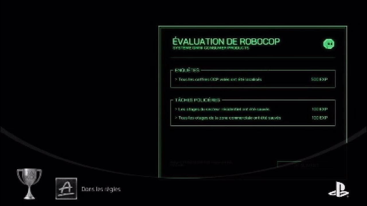 Robocop Unfinished Business - Trophée Dans les règles