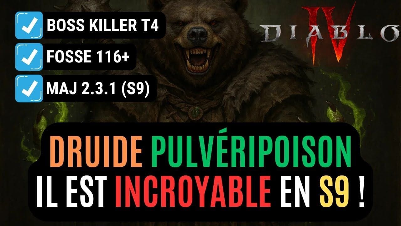 Le Build Du Druide Pulvérisation Endgame En Saison 9 Qui Détruit De La fosse 110 Avec 2 Boutons !