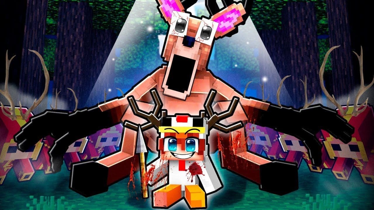 Adopté par le Monstre CERF de 99 NUITS dans la Forêt sur Minecraft !