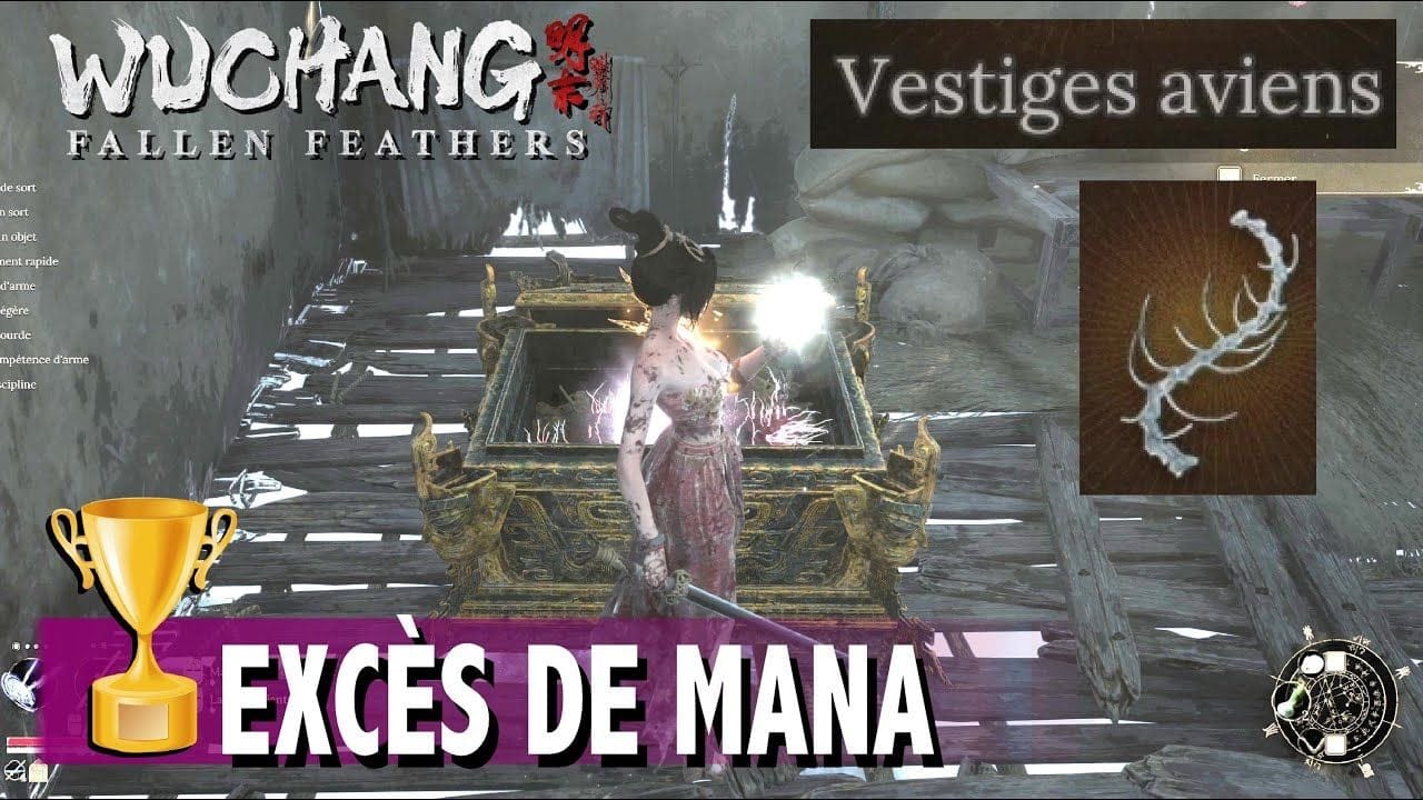EXCÈS DE MANA - AMÉLIORER GOURDE MANA / TOUS LES VESTIGES AVIENS - TROPHÉE WUCHANG FALLEN FEATHERS