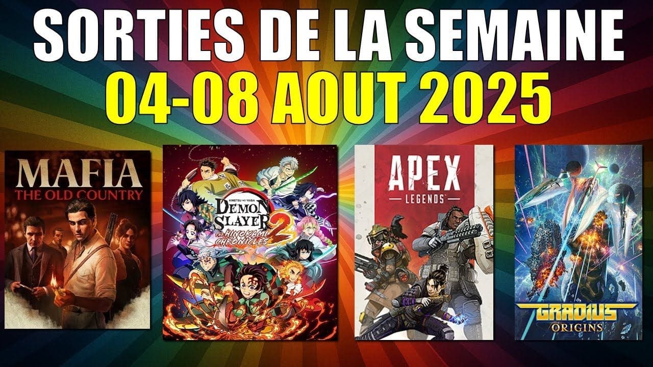 JEUX VIDEO: Les sorties de la semaine du 4 au 8 août 2025