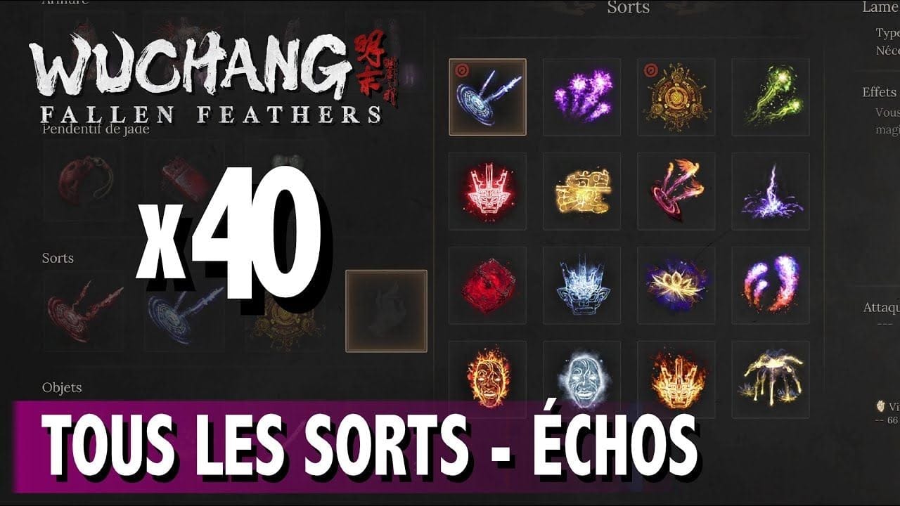 OÙ TROUVER TOUS LES SORTS & ÉCHOS - WUCHANG FALLEN FEATHERS