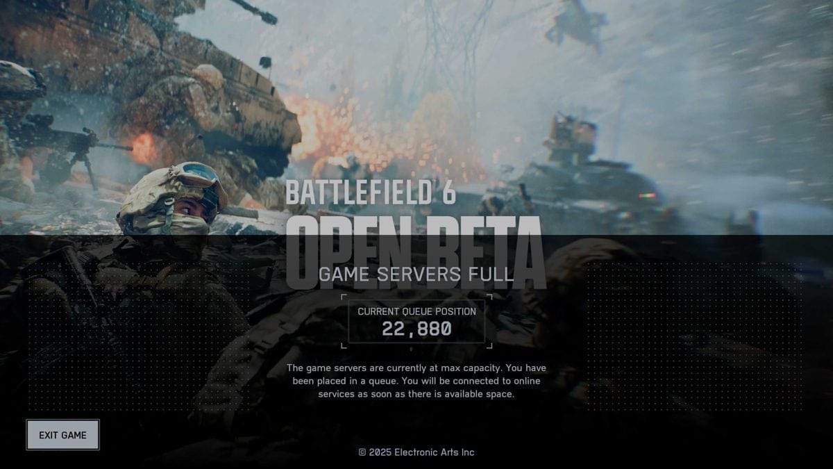 Prenez place dans l'énorme file d'attente de la beta Battlefield 6 à quelques heures du lancement
