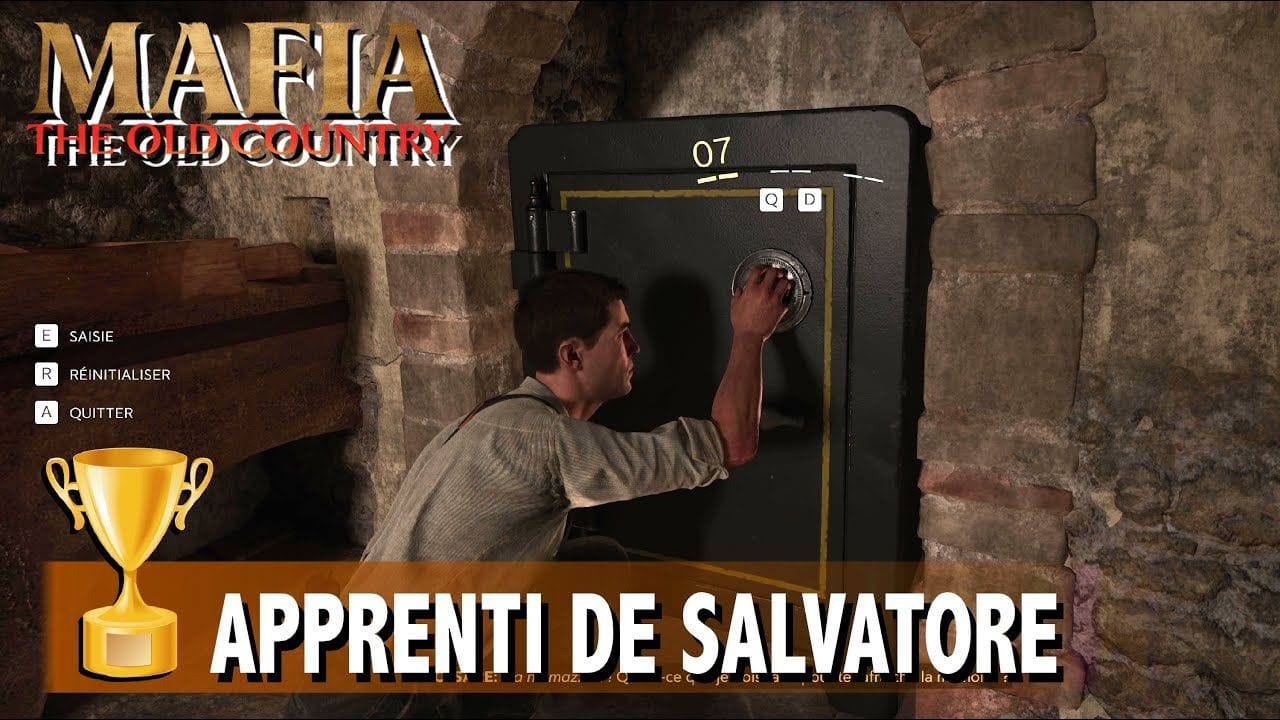 APPRENTI DE SALVATORE - Ouvrir un coffre sans Combinaison - TROPHÉE / SUCCÈS - MAFIA THE OLD COUNTRY
