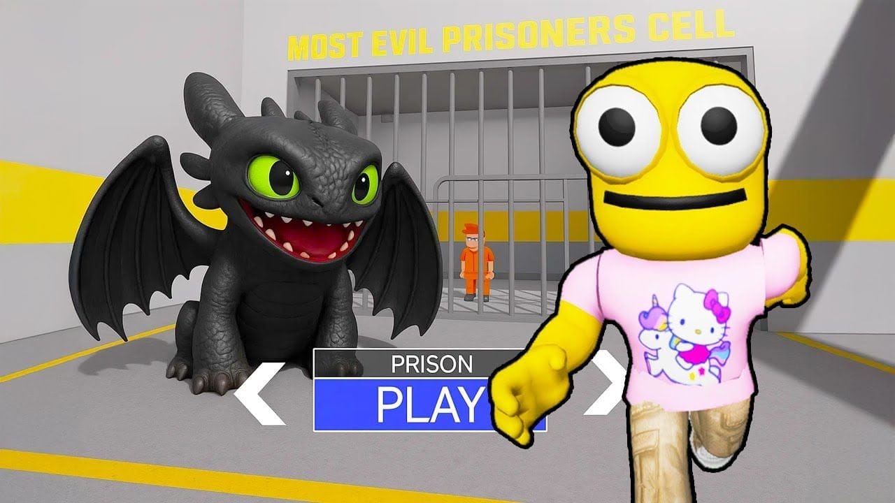 ENFERMER DANS LA PRISON DE DRAGON ENORME KROKMOU PRISON RUN