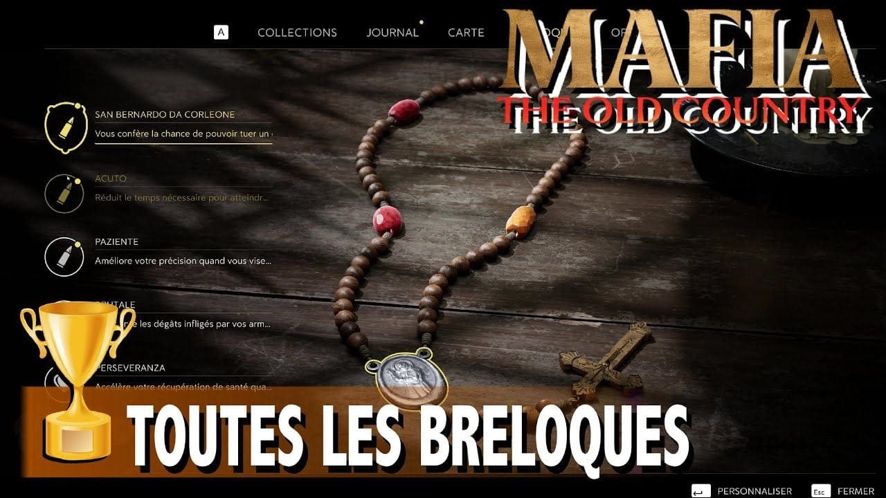 OÙ TROUVER TOUS LES BRELOQUES / Perles / Médaillons COLLIER & L'AMÉLIORER - MAFIA THE OLD COUNTRY