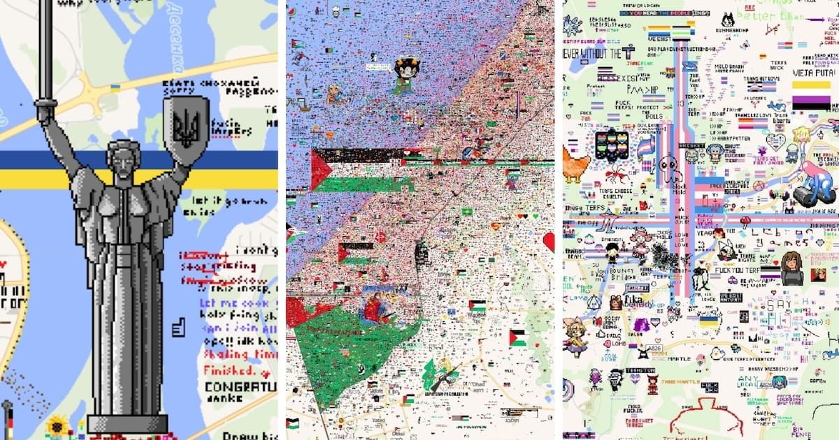 La «Pixel War» est de retour : une fresque collaborative, mais aussi le terrain de combats politiques