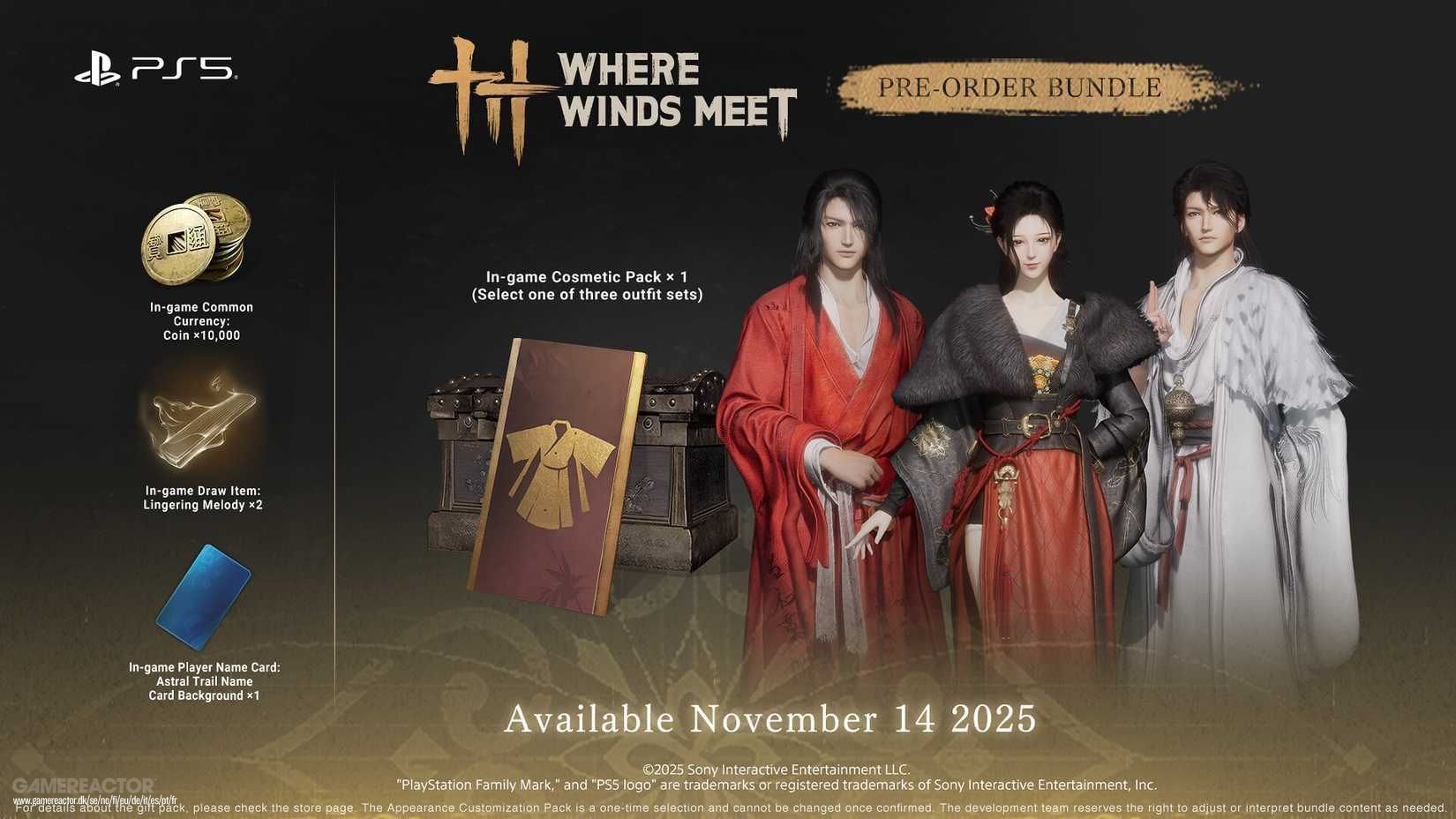 Where Winds Meet sera lancé le 14 novembre sur PC et PS5