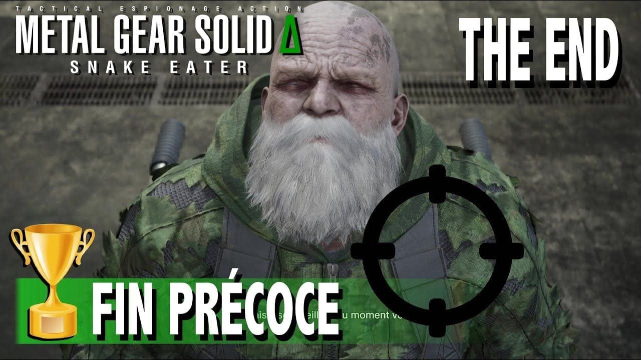 FIN PRÉCOCE - Tuer THE END avant la bataille finale - TROPHÉE - METAL GEAR SOLID DELTA SNAKE EATER