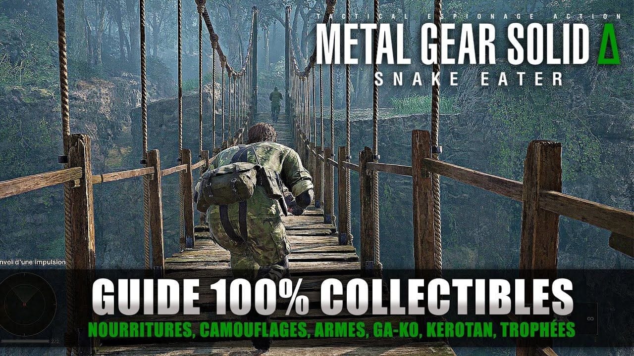 Metal Gear Solid Delta : Guide 100% Collectibles (Camouflage, Nourriture, Trophées, Gak-go, Kerotan)