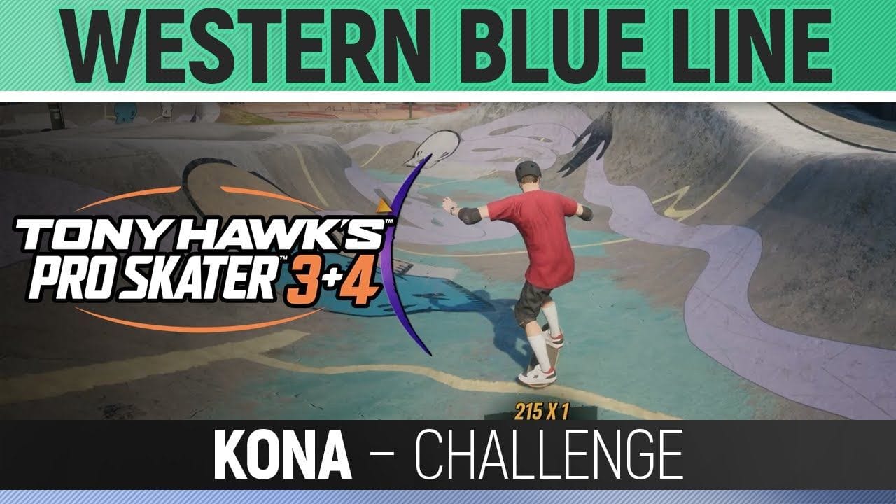 Tony Hawk's Pro Skater 3+4 - Western Blue Line - Kona - Challenge