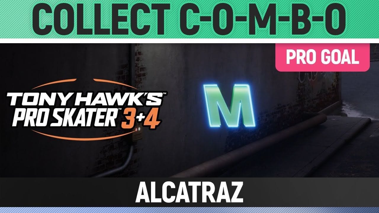 Tony Hawk's Pro Skater 3+4 - Alcatraz Pro Goal - Collect C-O-M-B-O