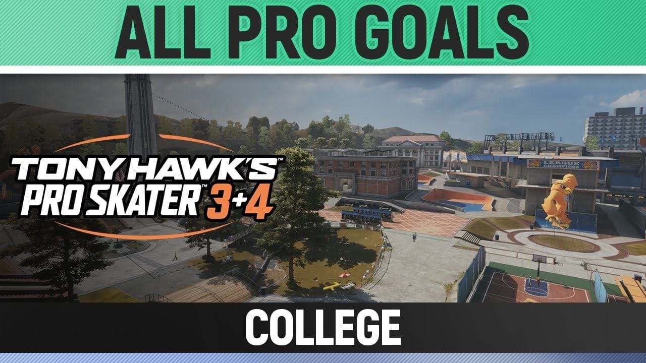 Tony Hawk's Pro Skater 3+4 - College - All Pro Goals