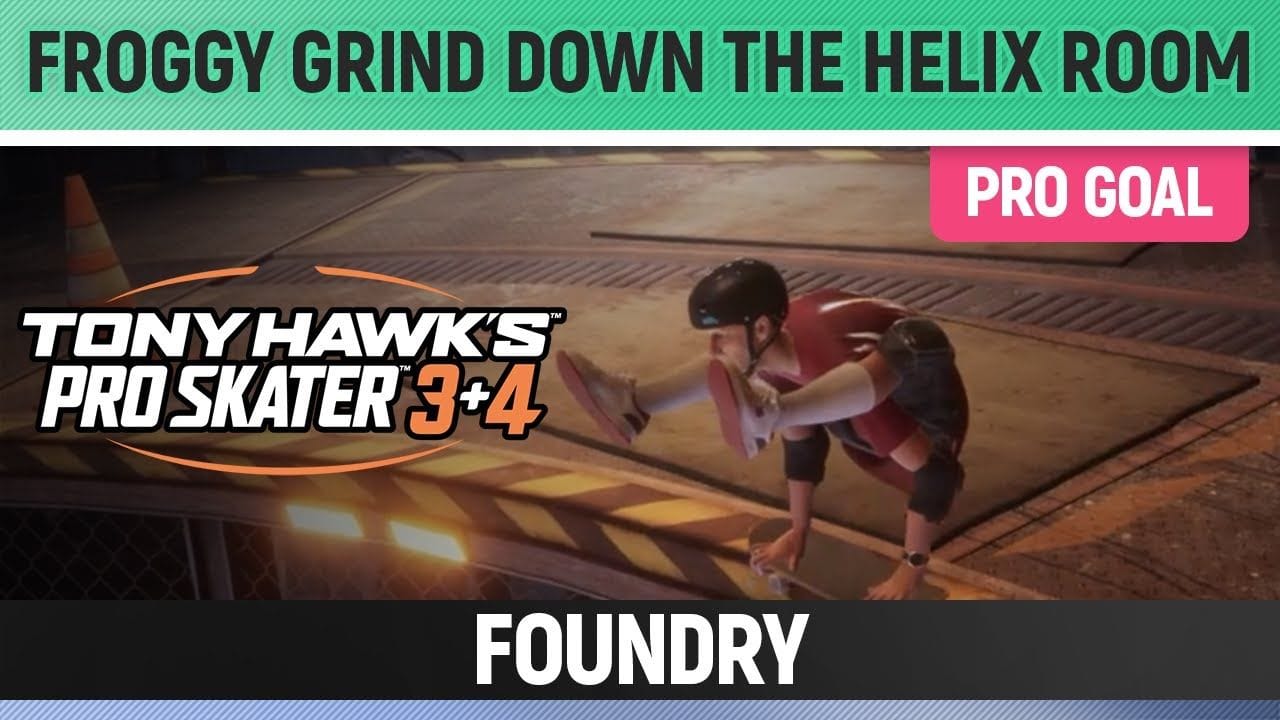 Tony Hawk's Pro Skater 3+4 - Foundry Pro Goal - Froggy Grind down the Helix Room