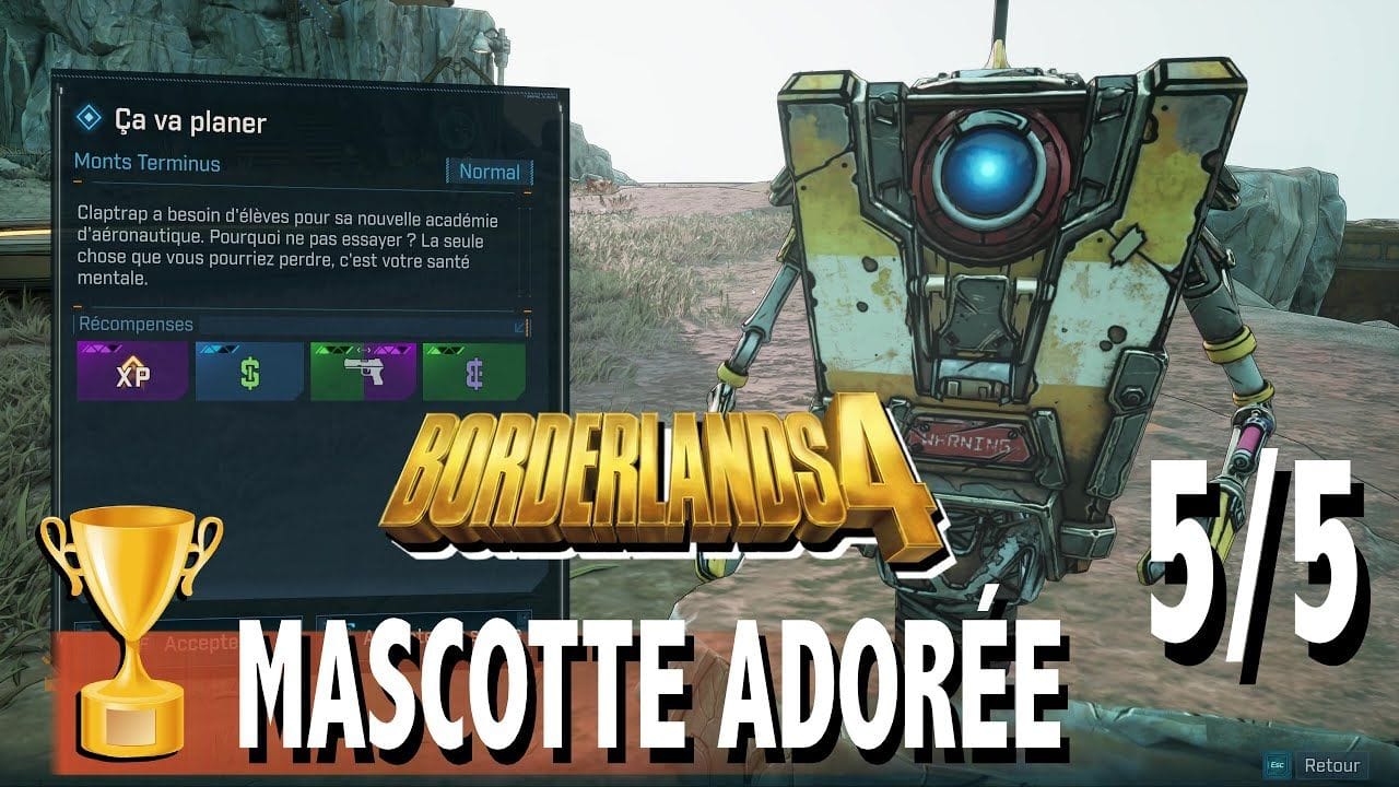 ça va planer / Mission Claptrap 5/5 Mascotte Adorée  BORDERLANDS 4 Forêt de l'Hémoroc
