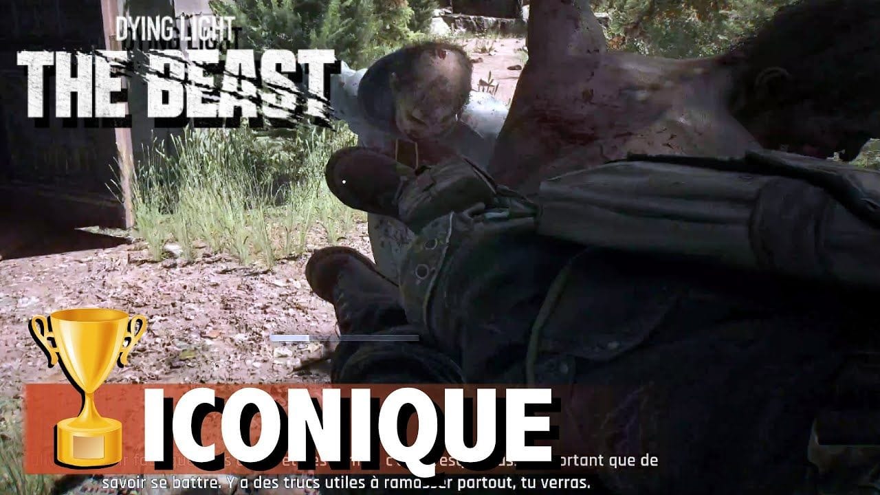 ICONIQUE - TUER UN ENNEMI EN UTILISANT UN COUP DE PIED SAUTÉ - TROPHÉE  - DYING LIGHT THE BEAST