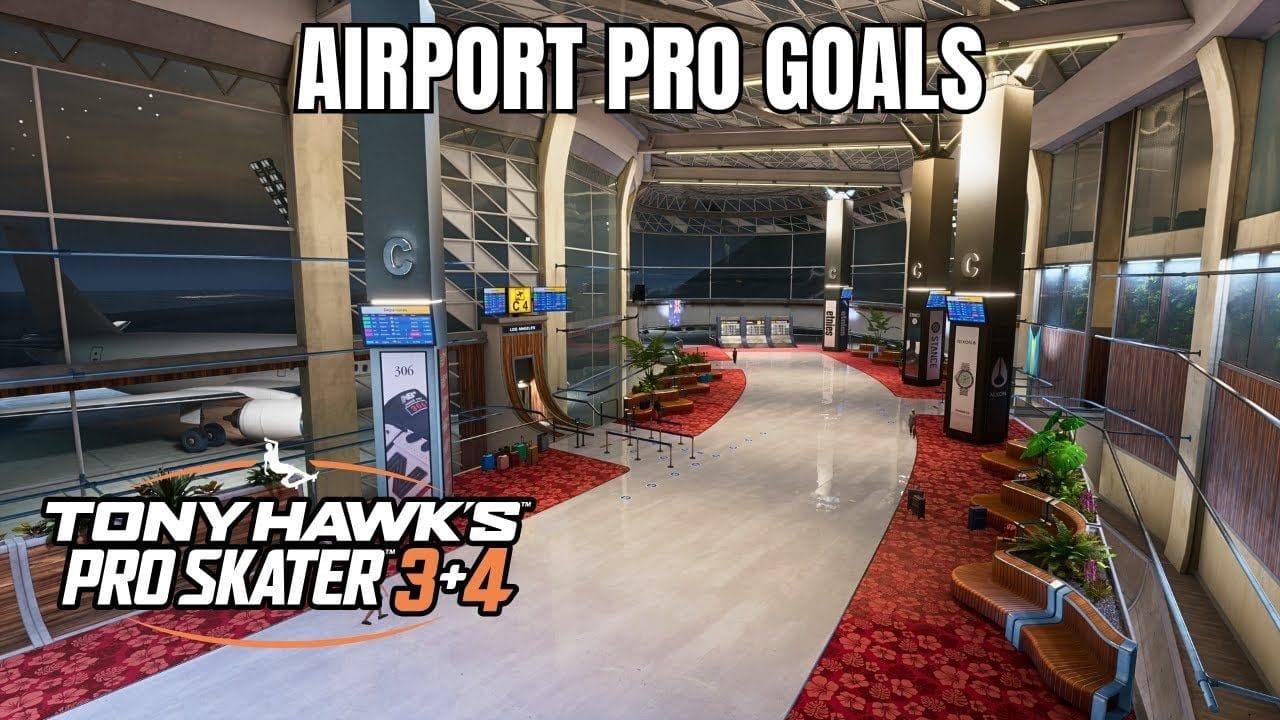 Tony Hawk's Pro Skater 3+4: Airport Walkthrough - All Pro Goals