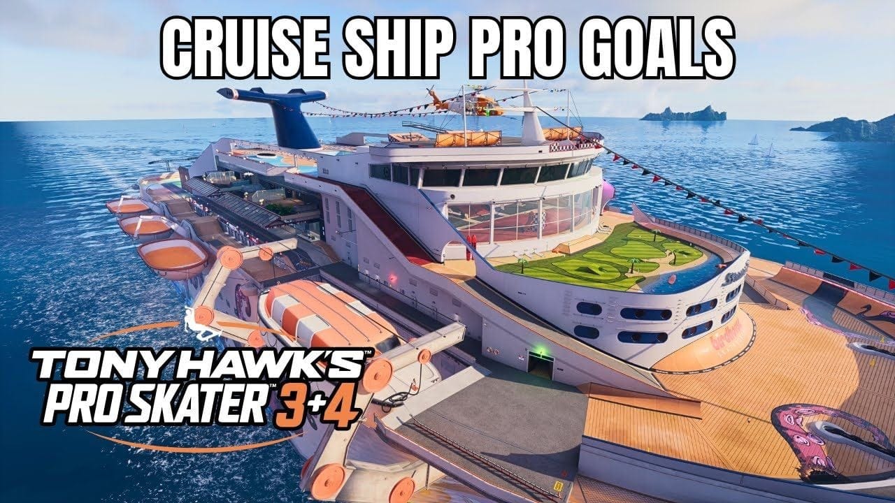 Tony Hawk's Pro Skater 3+4: Cruise Ship Walkthrough - All Pro Goals