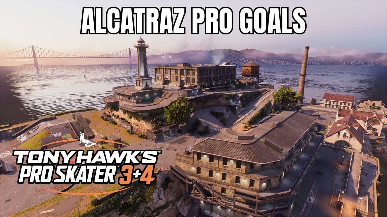 Tony Hawk's Pro Skater 3+4: Alcatraz Walkthrough - All Pro Goals