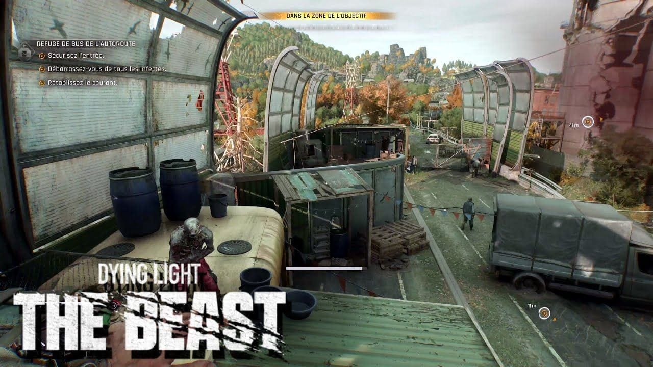 REFUGE DU BUS DE L'AUTOROUTE Rétablir le Courant / Carte Trésor D4 - DYING LIGHT THE BEAST