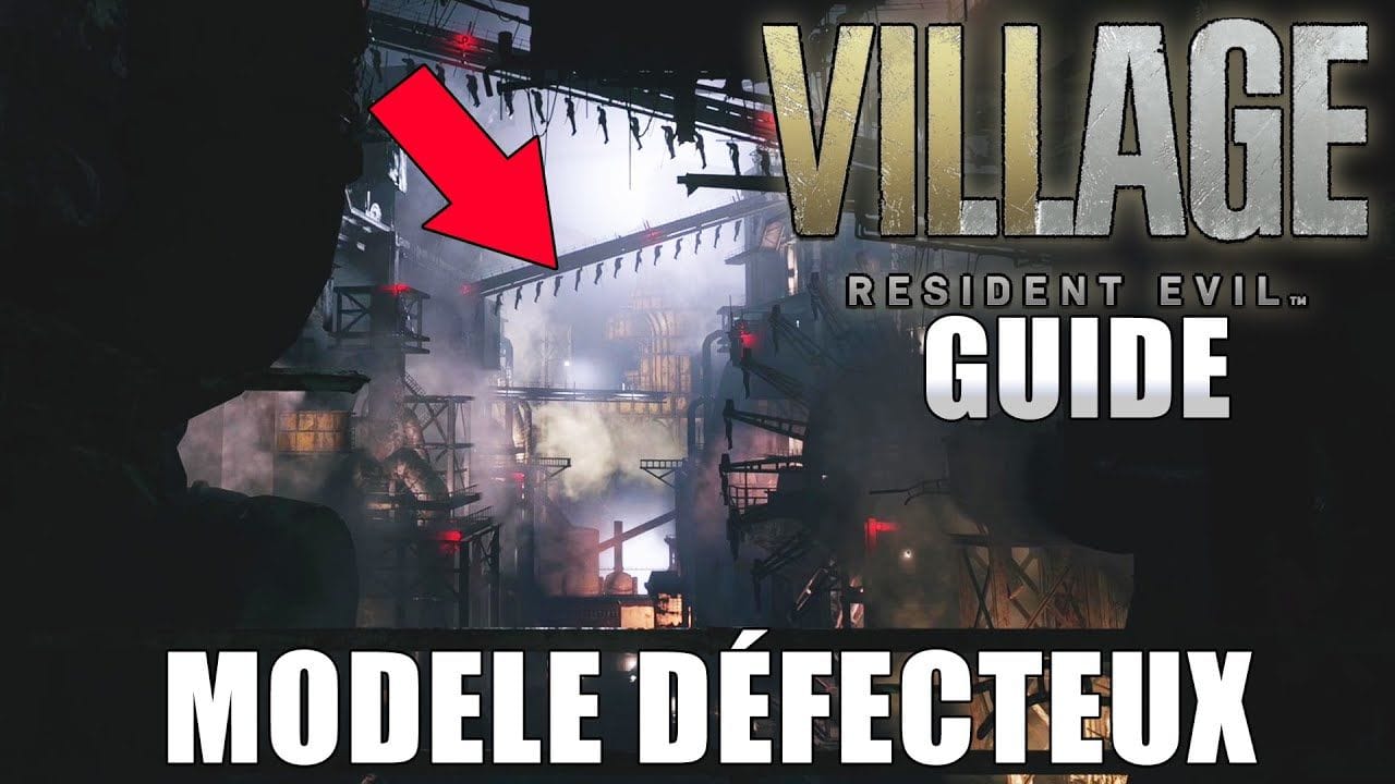 RESIDENT EVIL VILLAGE : MODELE DÉFECTUEUX ( GUIDE ) Soldat suspendu à la chaîne de production