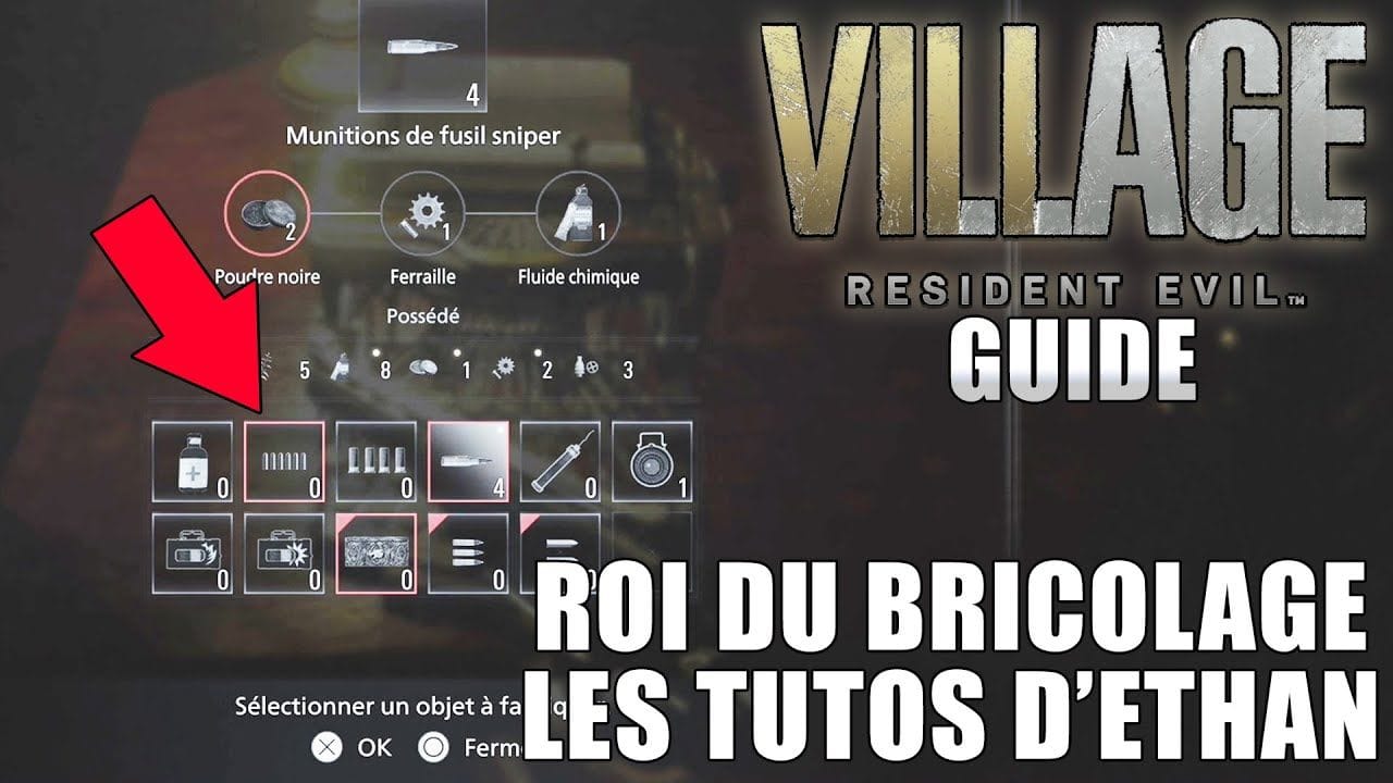 RESIDENT EVIL VILLAGE : TOUTES LES FORMULES ET OBJETS DE CONFECTION (Guide)