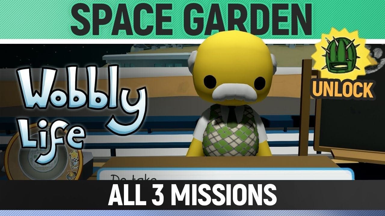 Wobbly Life - Task - Space Garden - All 3 Missions (Unlocks Space Cactus Outfit)