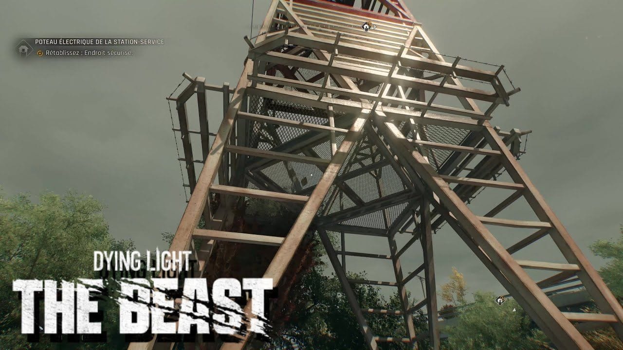 POTEAU ÉLECTRIQUE DU VILLAGE - Plan Couteau de choc - ENDROIT SÉCURISÉ - DYING LIGHT THE BEAST