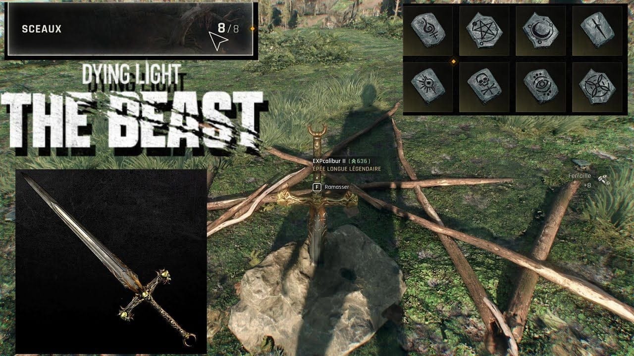 OÙ TROUVER Tous les SCEAUX x8 et l'Épée LÉGENDAIRE EXPcalibur II - DYING LIGHT THE BEAST